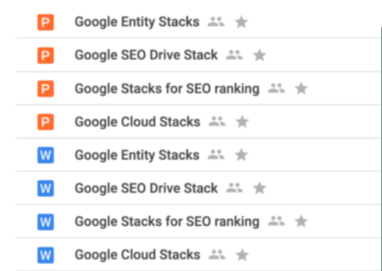 Google Stacks